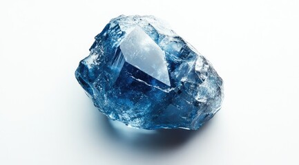A vibrant,  faceted,  blue  crystal