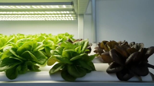 Indoor Vegetable Farm with LED Grow Lights