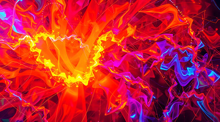 abstract colorful background with flames