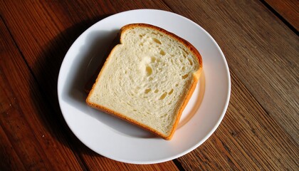 A slice of bread on a plate