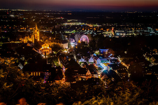 Weinheim zur Kerwe bei Nacht