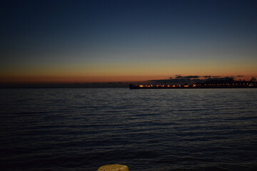 picturesque view of beautiful sunset on background