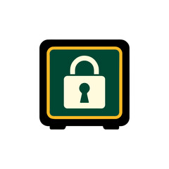 Vector icon set with various metal lock and key buttons for web security, safe access, and password protection