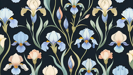 seamless pattern with flowers