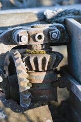 detail of an old rusty gear