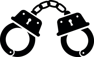 Handcuffs icon justice crime security law enforcement