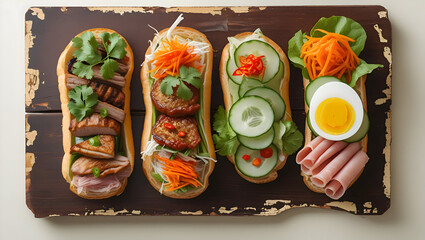 sushi rolls with wasabi
