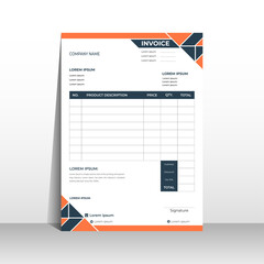 invoice template, cost sheet design, Money bills and corporate invoice forms