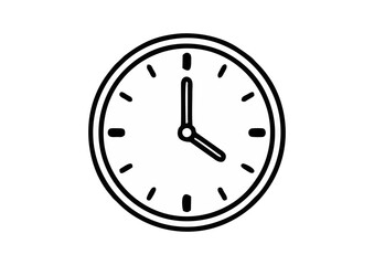Airport clock illustration showcasing time display in minimalist style for travel concepts.