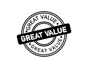 Great Value Black Grunge Rubber Stamp Icon PNG 