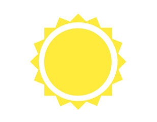 Stylized Yellow Sun Icon PNG 