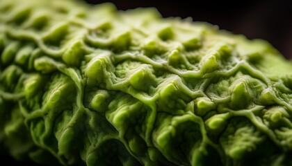 Obraz premium ultradetailed macro texture of fresh wasabi root nature food photography close up organic freshness