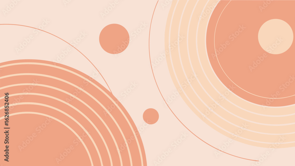 Aufkleber abstract geometric design in peach and light orange suitable for backgrounds and patterns