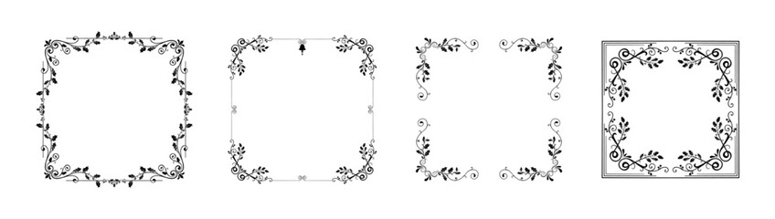 Set of decorative Christmas designs for cards vector