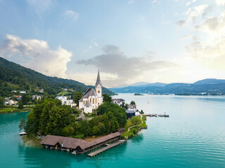 Maria Wörth am Wörthersee, Kärnten. Bekannter Tourismus Ort im Süden Österreichs.