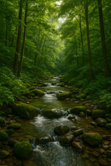 Fototapeta premium stream in the forest