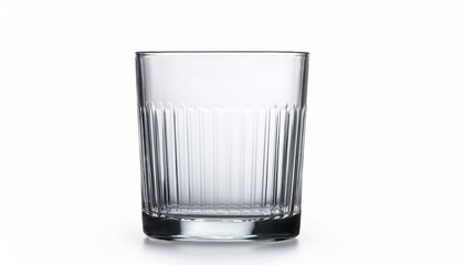 empty glass tumbler isolated on white background