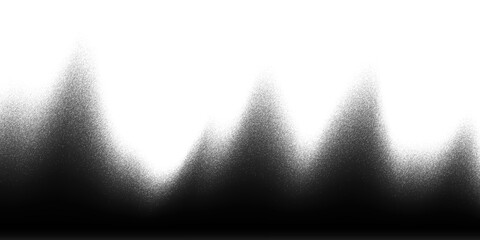 Wavy grain gradient texture. Black stippled flowing line background. Grunge noise dot work wallpaper for banner, poster, brochure. Undulate sandy backdrop with speckles, particles, granules. modern