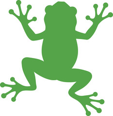 Green frog silhouette