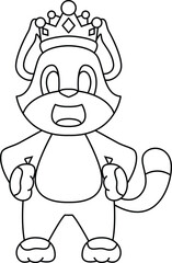 Cat Crown Animal Vector Graphic Art Illustration