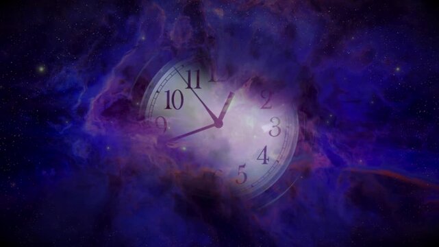 Fast moving hands on a clock infinity