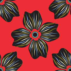 seamless pattern with flowers