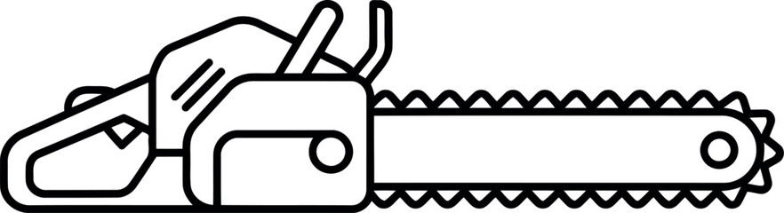 Chainsaw vector icon woodcutting tool