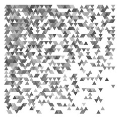 Gray triangle halftone random background.