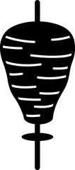 Shawarma meat vertical rotisserie icon