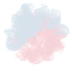 Abstract watercolor paint shape.	