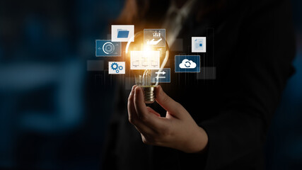 Digital business infrastructure with data system, analytics, sync. System management improves access, system management ensures performance, and system management supports digital operations. Latch