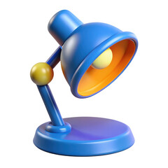 3d blue desk lamp with adjustable arm