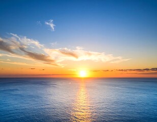 Obraz premium Sunset over a vast ocean