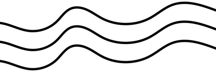 Abstract Wavy Squiggle Line Collection &ndash; Hand Drawn Curvy Loop and Wave Elements Vector Set