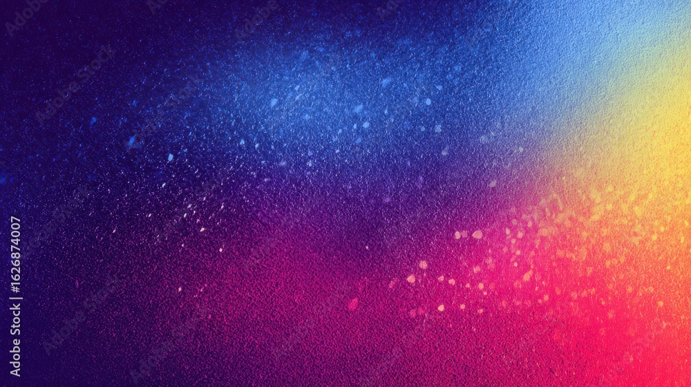 Poster a striking abstract design features a blend of vibrant colors transitioning smoothly from blue to pi