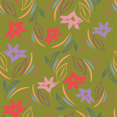 Allover Floral Print design with Beautiful Flower Bunches and attractive background.