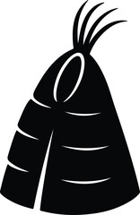 Silhouette indian wigwam native american vector illustrator © Ummei