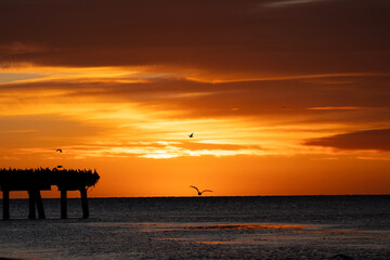 amazing colors of sunrise in Magallanes