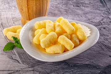 Golden crispy sweet corn sticks