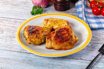 Roasted chicken thighs with spices