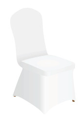 White covered chair. vector illustration
