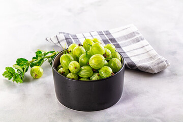 Ripe sweet juicy green gooseberry