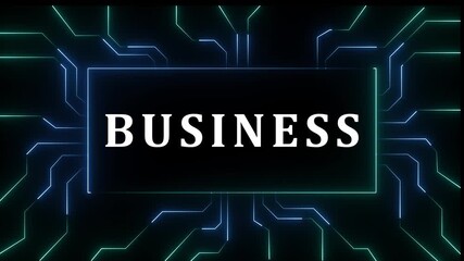 abstract neon motherboard icon . 4k video animation .4k Circuit Board with neon line moving electrons Data Flow Loop Background Animation. Artificial Intelligence. Visualization Machine Learning - Powered by Adobe