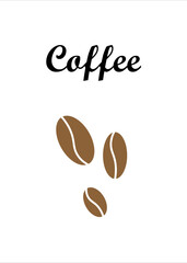 Coffee Beans Icon – Minimalist Vector Illustration

