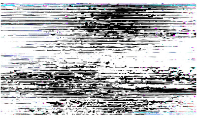 Noisy pixel overlay glitch background texture with distorted VHS screen effect. Vector illustration of retro grunge dither noise design, vintage TV static, halftone glitch art, digital distortion