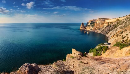 the black sea coast of cape fiolent in the balaklava district of sevastopol crimea