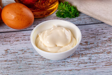 Homemade mayonnaise sauce dip cream
