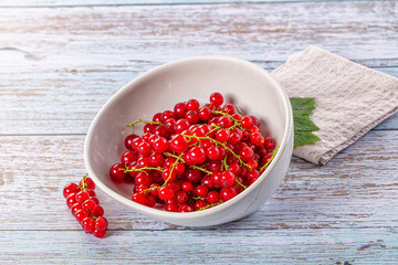 Raw ripe sweet juicy red currant
