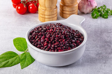 Raw dry uncooked red beans