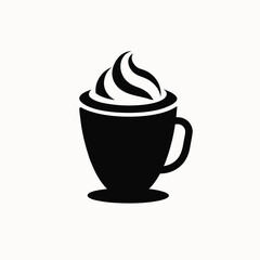Cappuccino coffee drink silhouette icon